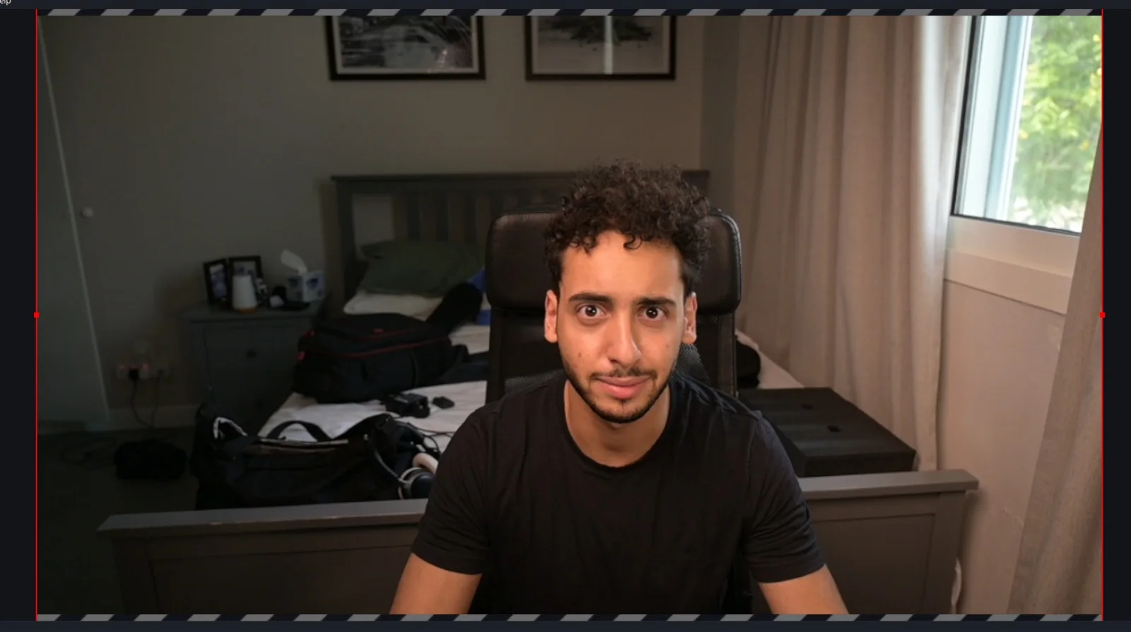 Zein Kaskas at his workstation in Dubai, candid photo of the AI Director between takes